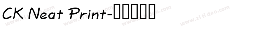 CK Neat Print字体转换